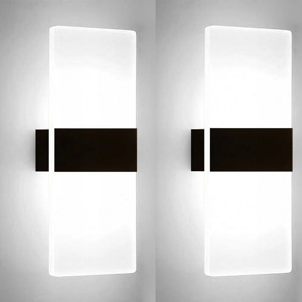 2x 12W Led fali lámpa Beltéri Modern 6000K