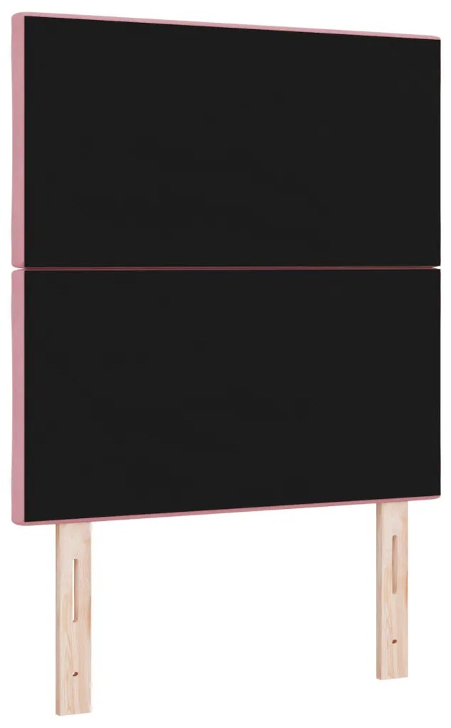 Rózsaszín bársony fejtámla gyémánt blokkokkal - 80 cm, Rózsaszín bársony fejtámla gyémánt blokkokkal - 160 cm