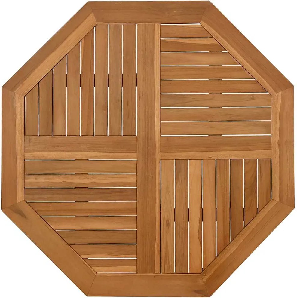 vidaXL tömör tíkfa nyolcszögletű asztallap 90 x 90 x 2,5 cm