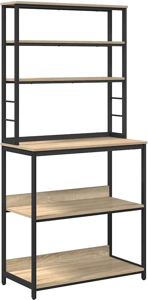 vidaXL Konyhai polc Sonoma tölgy 80 x 40 x 168 cm Faanyag