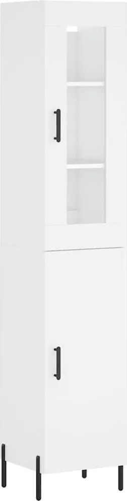 vidaXL fehér szerelt fa magasszekrény 34,5x34x180 cm