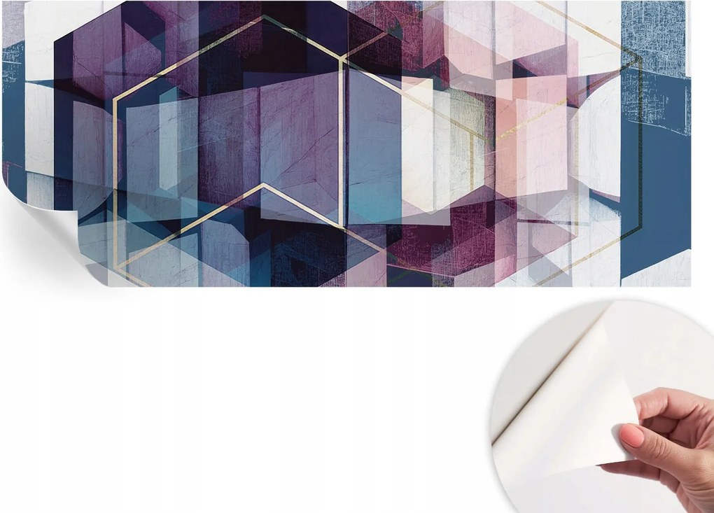 Öntapadós fotótapéta falra 3D Loft Geometrikus kockák 250x104