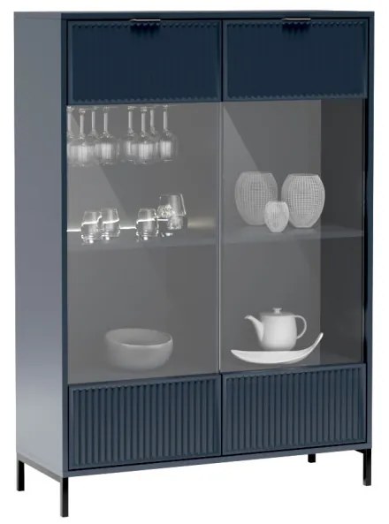 NISKA ELEGANZO LS-8 Üveges Vitrin Indigókék Színben