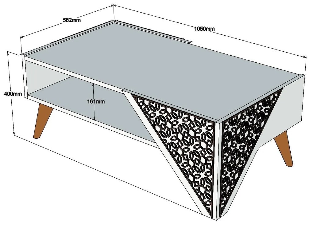 Dohányzóasztal Berny (krém). 1089552