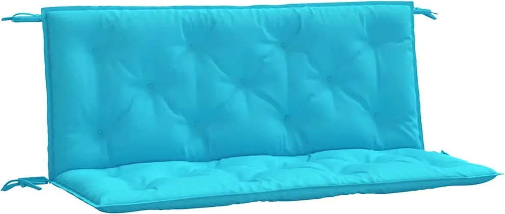 vidaXL 2 db türkizkék szövet kerti padpárna 120 x 50 x 7 cm