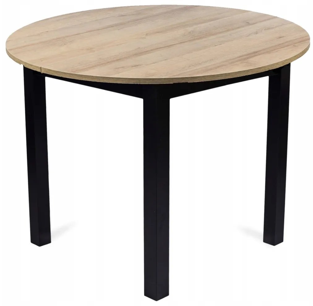 Étkezőgarnitúra: bővíthető asztal 102–142 cm + 4 db sötétkék velúr szék – HARRY / VIKI