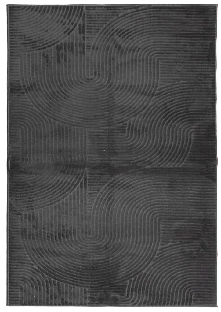 IZA antracit rövid szálú skandináv stílusú szőnyeg 140 x 200 cm
