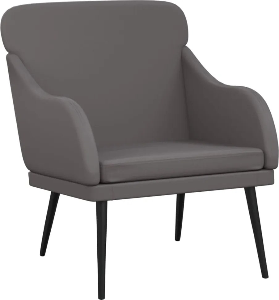 vidaXL szürke műbőr fotel 63 x 76 x 80 cm