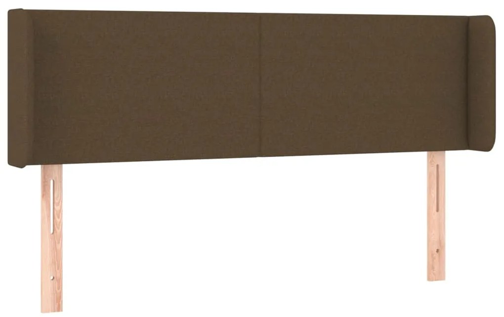 sötétbarna szövet LED-es fejtámla 147 x 16 x 78/88 cm