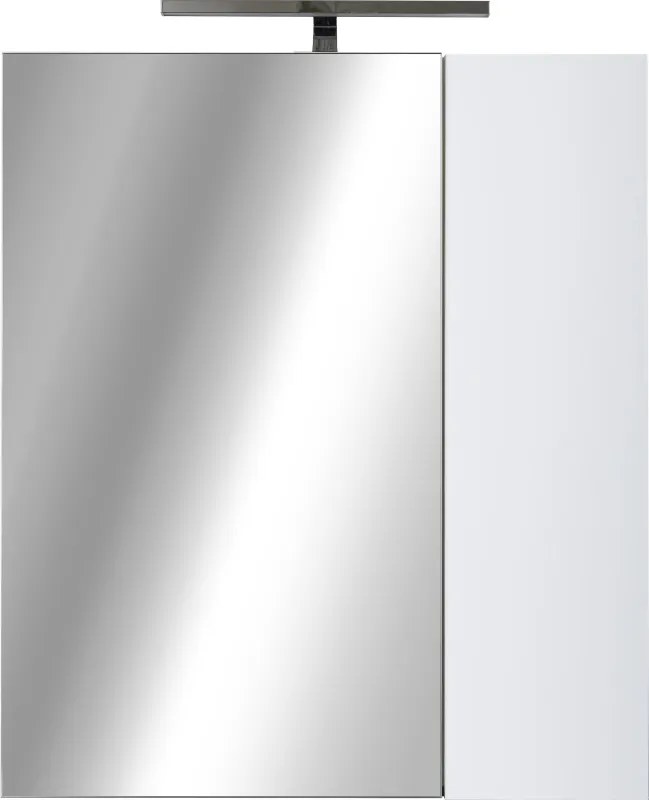 Piramida AKVA 60 R Tükrös fürdőszobai szekrény -2 ajtós kivitel - LED világítással - 60 x 69 x 13 cm