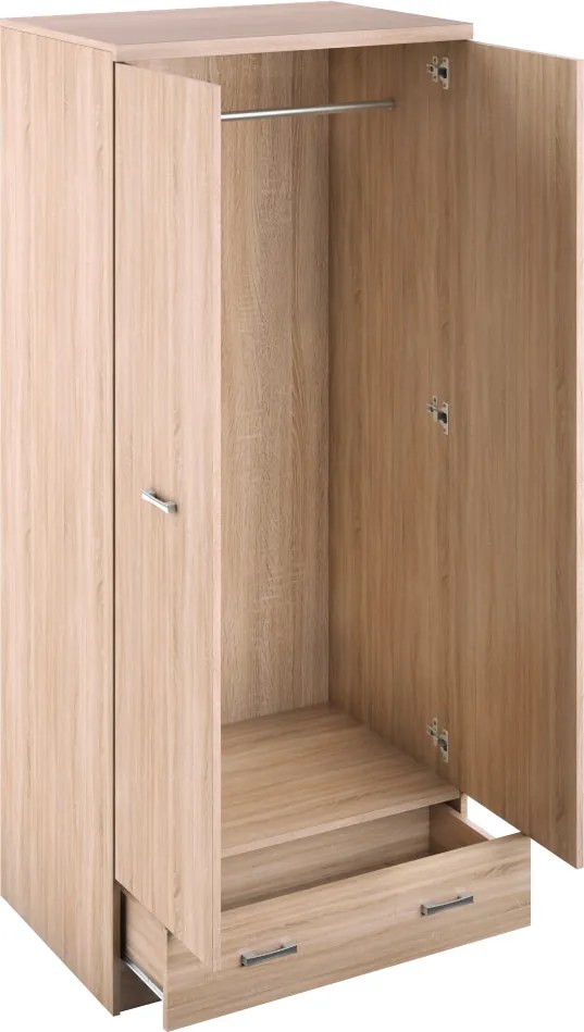 Szekrény 2D1S, sonoma tölgy, TOPTY TYP 30