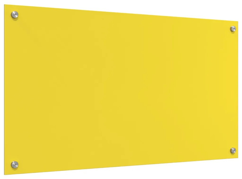Konyhai Fali Csempe Sárga 90x50x0,6 cm Edzett Üveg