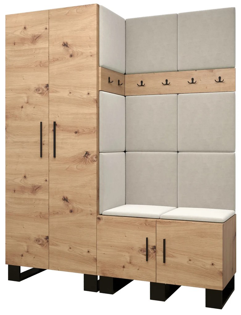 Előszobabútor Amanda 2 (artisan tölgy + bézs). 1085866