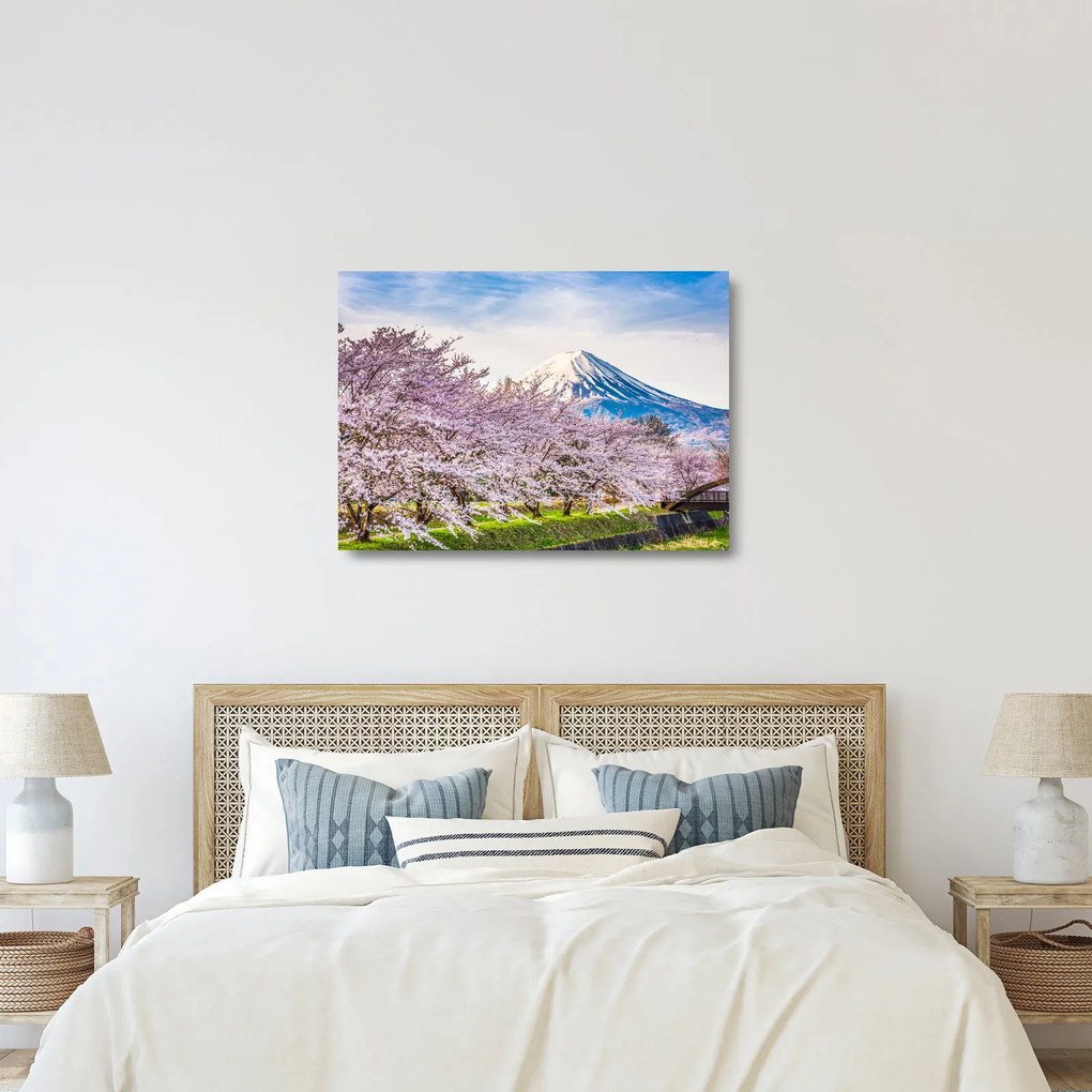 Üveg kép - Japán tavasszal (70x50 cm)