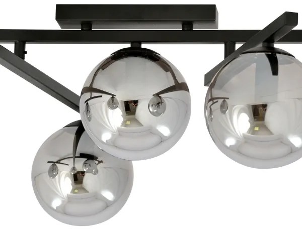 Mennyezeti lámpa SMART 4xE14/10W/230V fekete/szürke