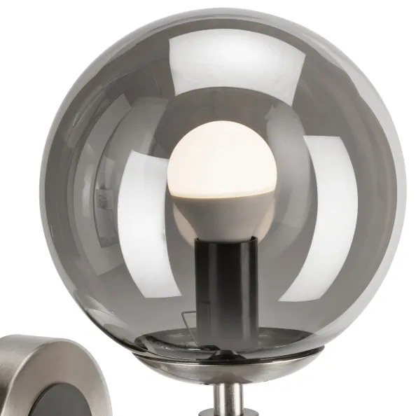 Fali lámpa ROLLO 1xE14/5W/230V matt króm/füstös