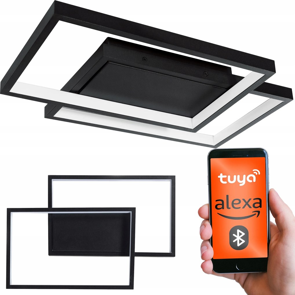 LED-es mennyezeti lámpa fényerőszabályozható 3 szín Tuya Bluetooth