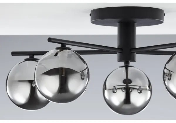 Jupiter 2048 - Felületre szerelhető csillár PRATO 5xG9/14W/230V fekete/füstszürke