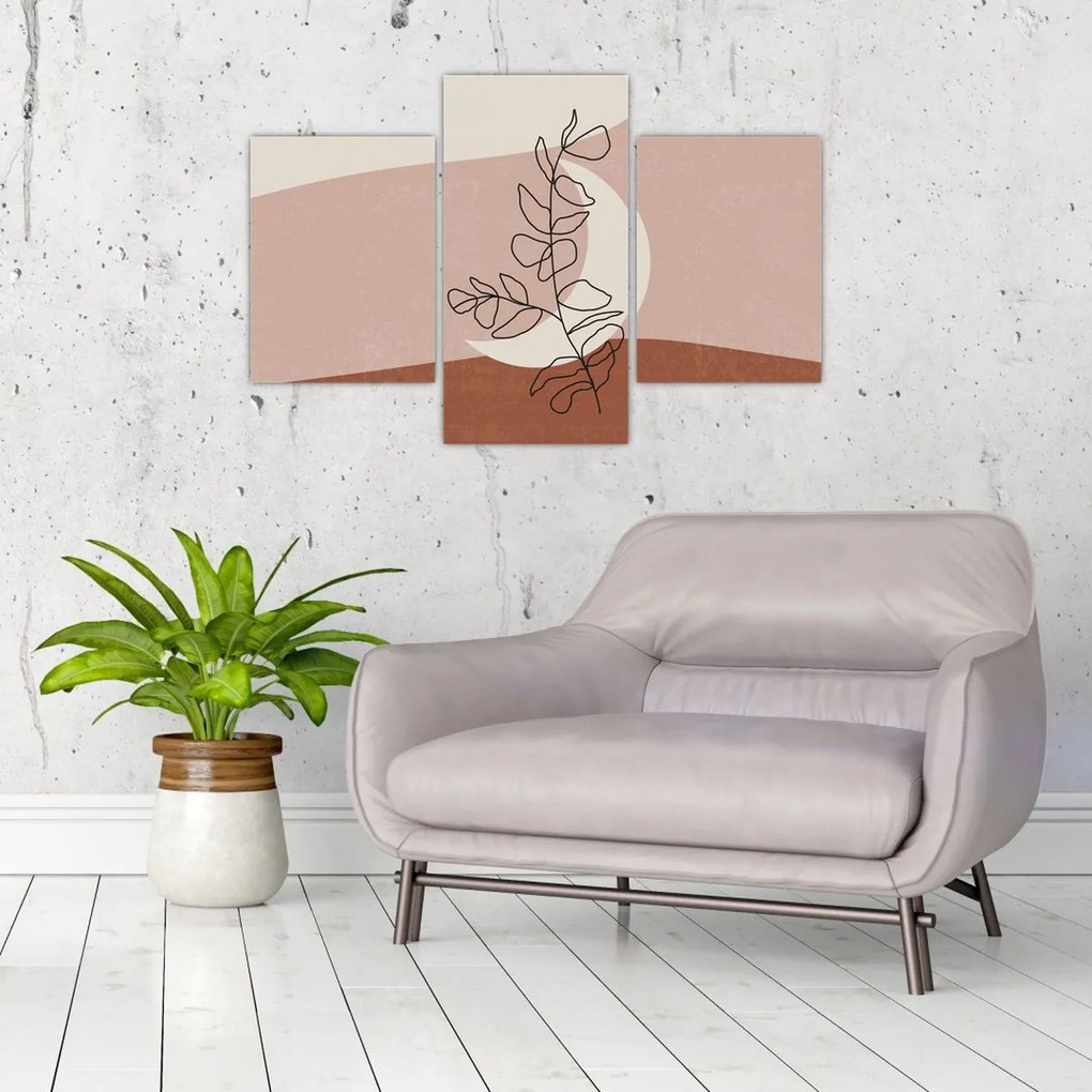 Kép - Boho levelek N⁰2 (90x60 cm)