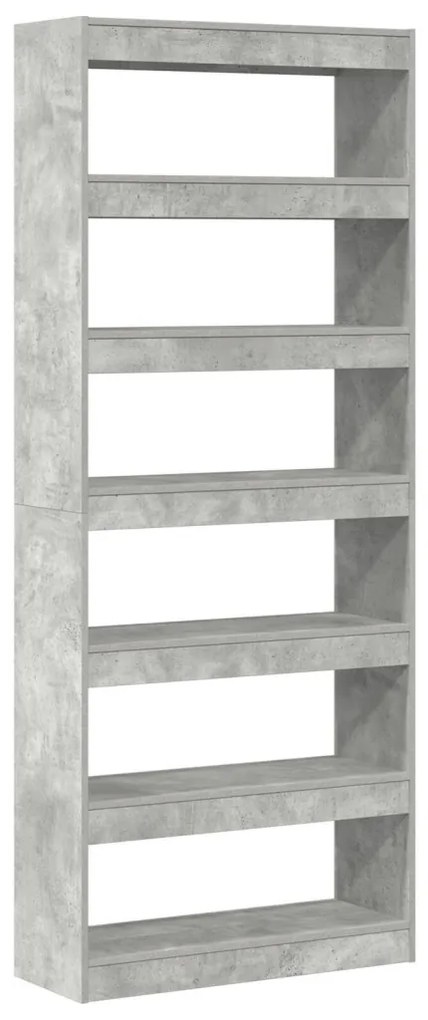 Beton Szürke Könyvespolc Beton szürke Szerelt fa 80 x 30 x 198 cm