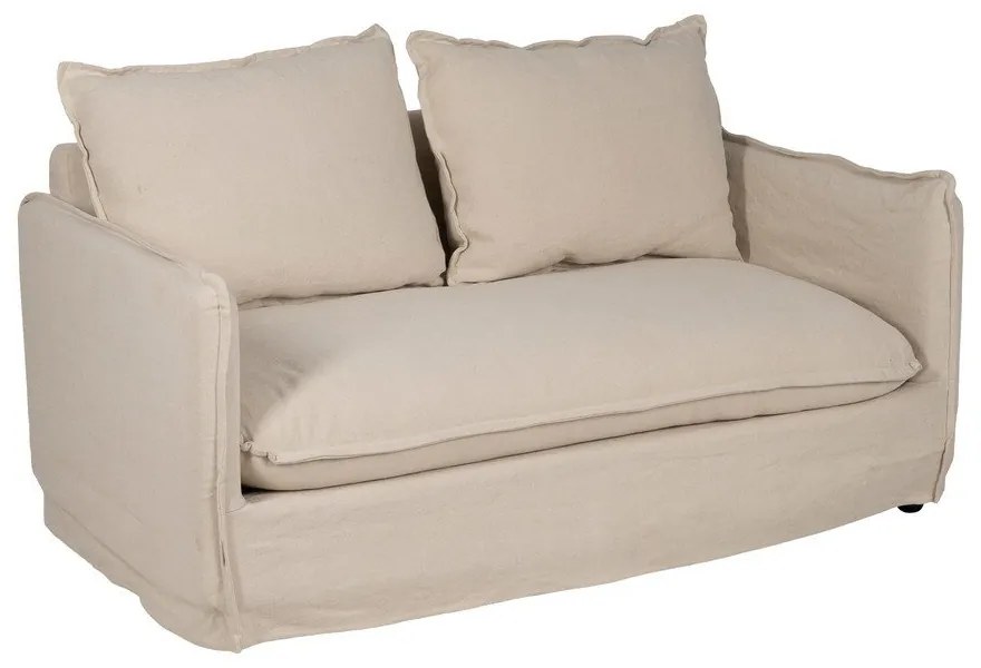 Krémszínű len kanapé 160 cm – Ixia
