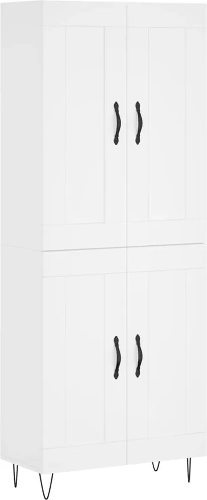 vidaXL fehér szerelt fa magasszekrény 69,5 x 34 x 180 cm