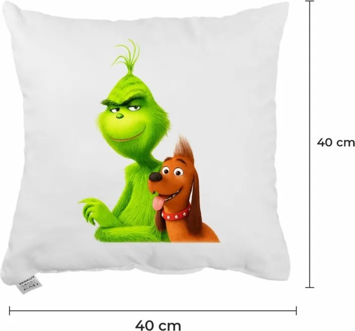 EMI Grinch és Max karácsonyi díszpárna 40x40 cm