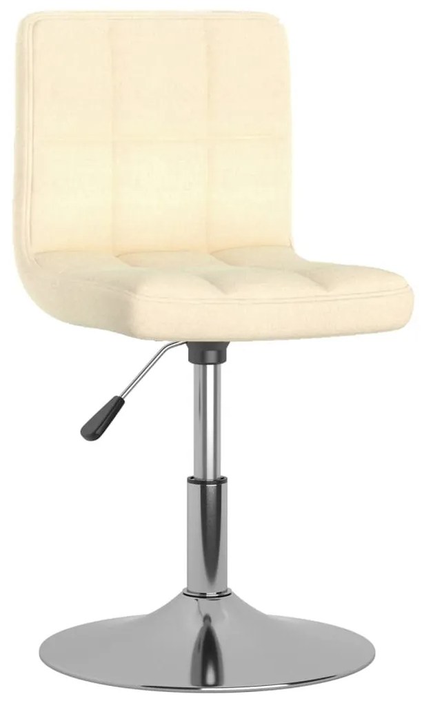 vidaXL 2 db krémszínű szövet forgó étkezőszék