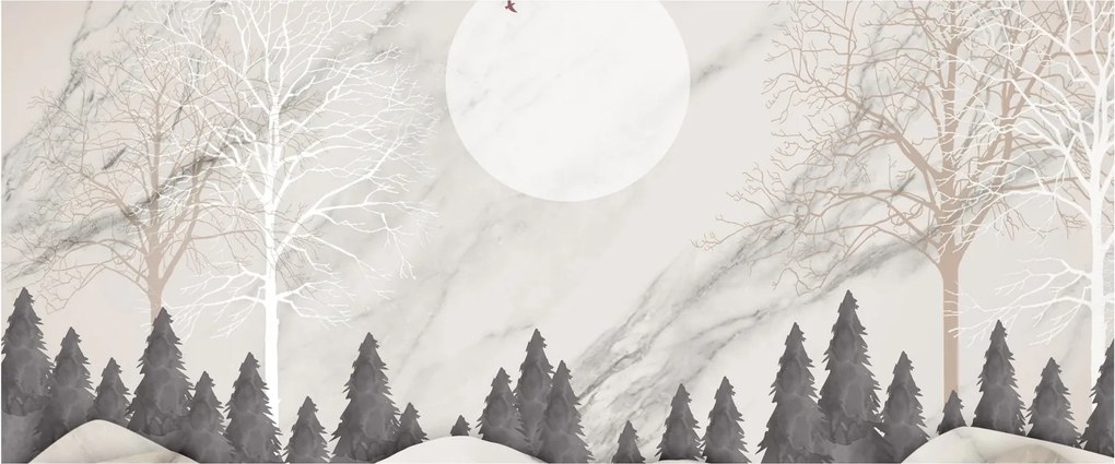 Kép - Téli táj (120x50 cm)