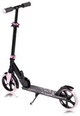 Lionelo - Gyermek roller LUCA fekete/rózsaszín