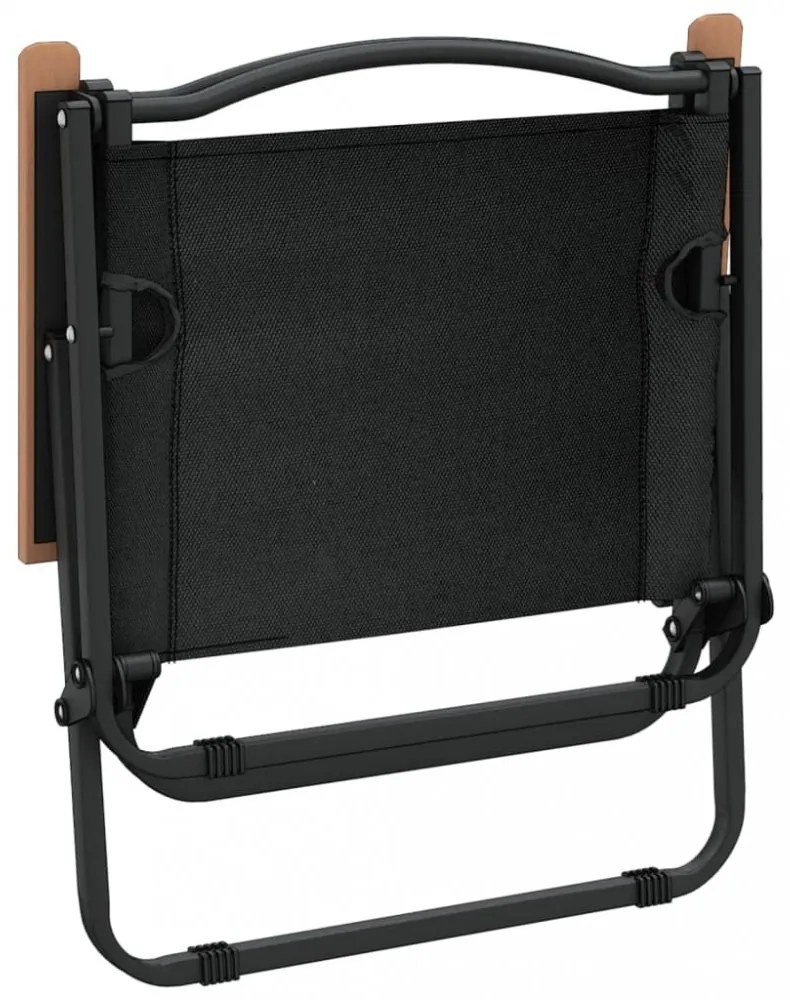 2 db fekete oxford szövet camping szék 54 x 43 x 59 cm