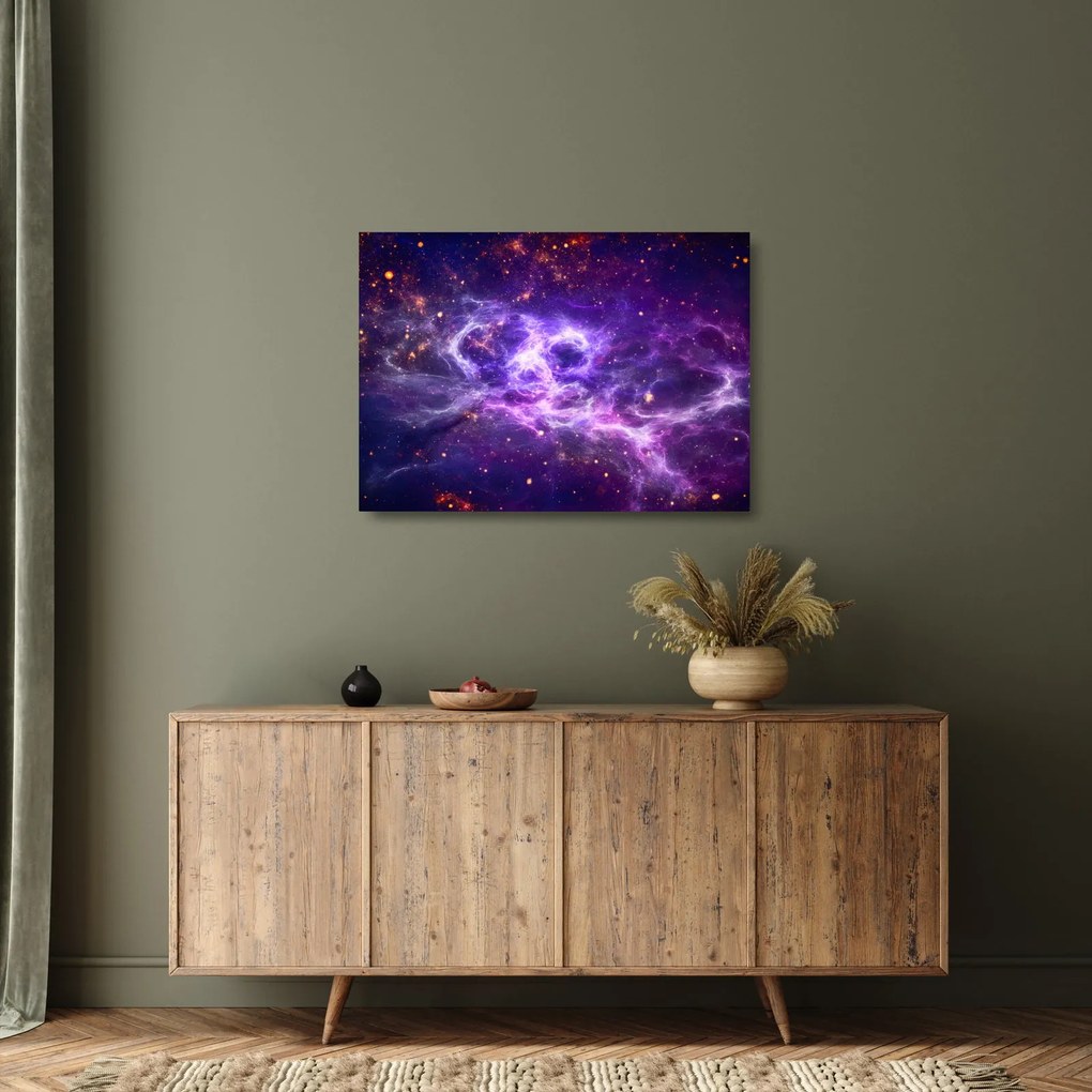 Üveg kép - Lila Univerzum (70x50 cm)
