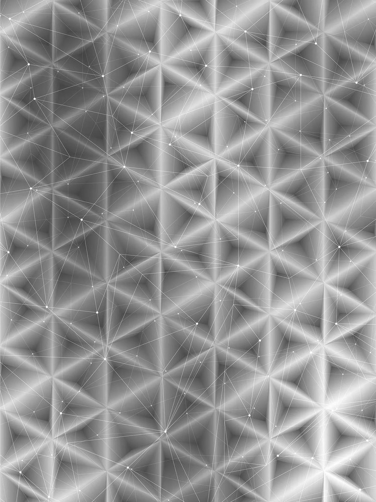 Tapéta Geometriai háromszögek Absztrakt Szürke Illúzió 206x275 +ragasztó