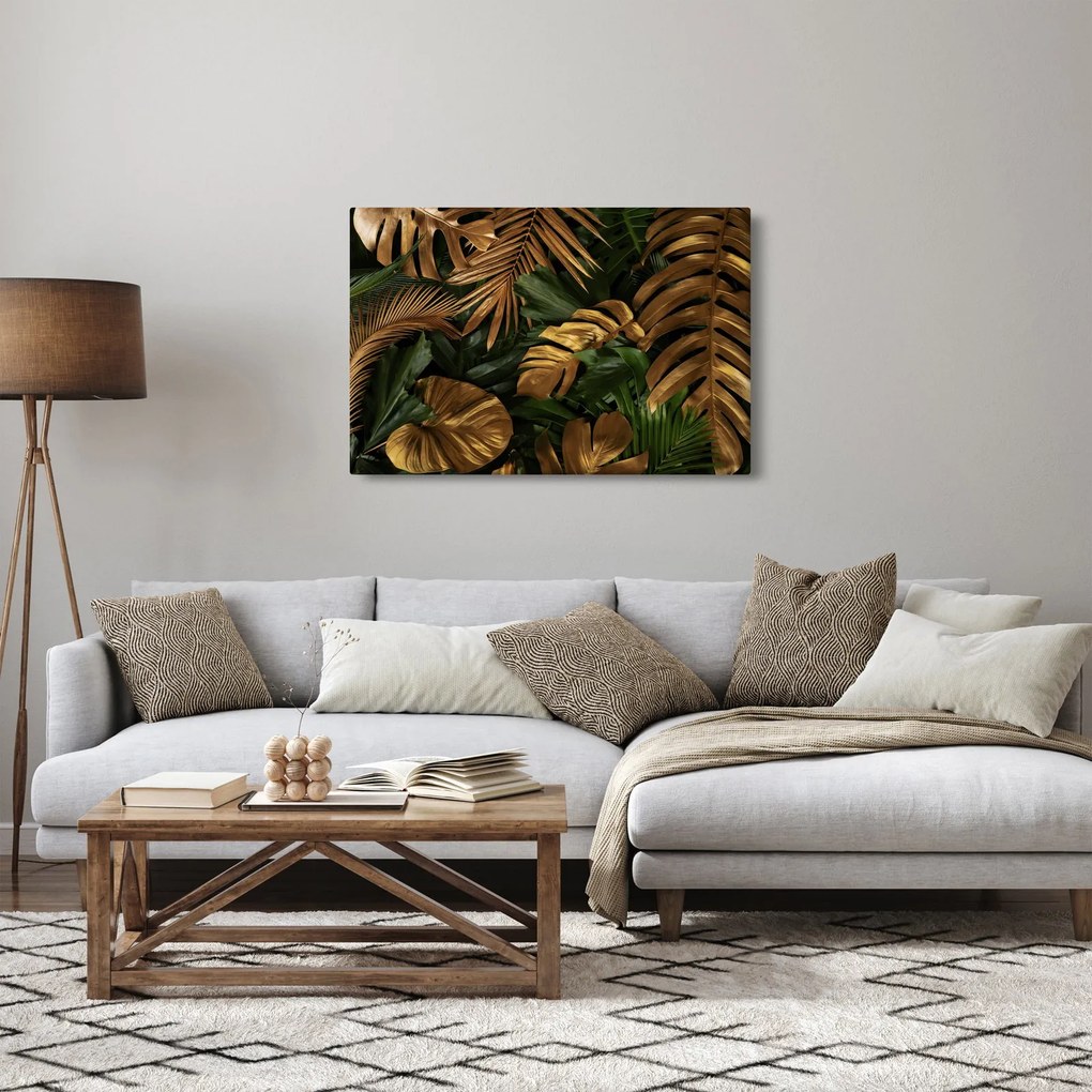 Kép - Arany levelek (90x60 cm)