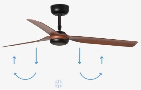 FARO 33817 - Mennyezeti ventilátor PUNT barna/fekete á. 130 cm + távirányítás