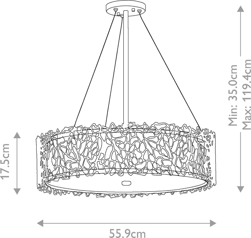 Kichler modern függeszték silver coral ezüst elsklsilvercoralpb