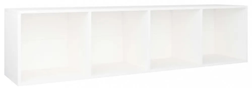 fehér szerelt fa könyv-/TV-szekrény 36 x 30 x 143 cm
