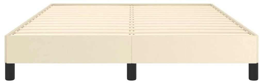 krémszínű műbőr ágykeret 140x200 cm