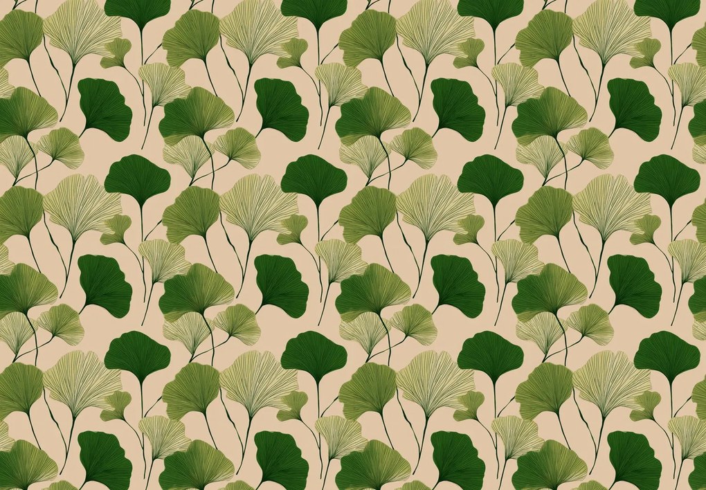 Fotótapéta - Ginkgo zöld levelek (147x102 cm)