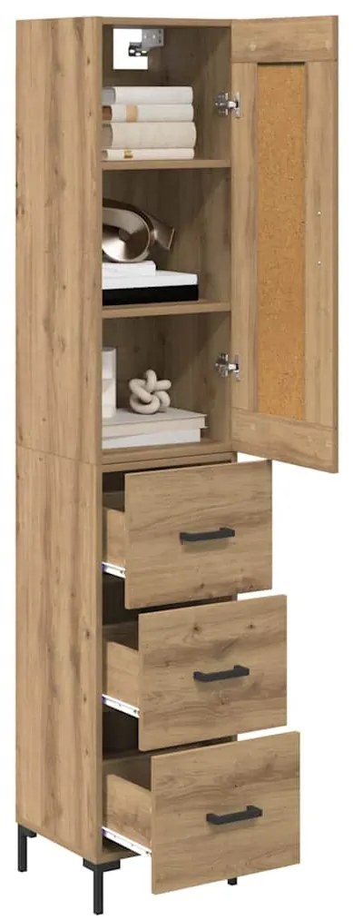 Magasfiú fiókkal Artisan tölgy 34,5 x 34 x 180 cm Faanyag