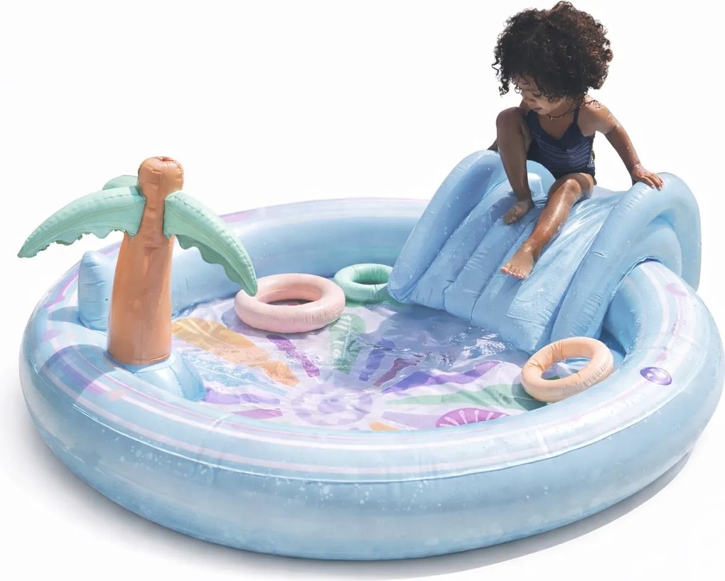 Vízi Játszótér Gyerekeknek Medence Felfújható Csúszda Szökőkút Játékok