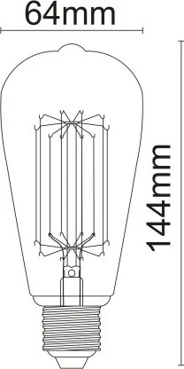 Globo 11399 Fényforrás LED, Ø:64, H:140, tartozék: 1xE27 LED 7W 230V, 800lm, 3000K