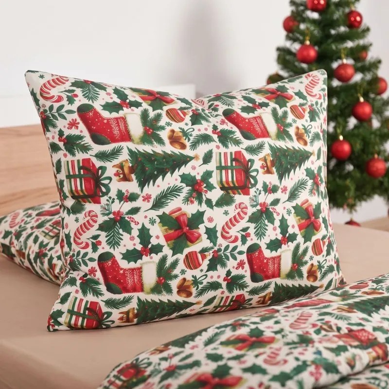 Karácsonyi ágyneműhuzat Holly Jolly EMI, A standard egyszemélyes ágy szett tartalma: 1x 140x200 + 1x 70x90
