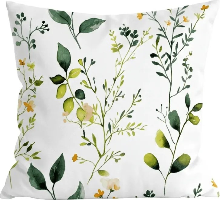 Mikroszálas ágyneműhuzat szett FLORAMA fehér + 45 x 45 cm párnahuzat INGYEN