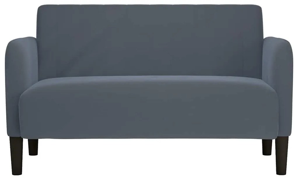 sötétszürke bársony loveseat kanapé 109 cm