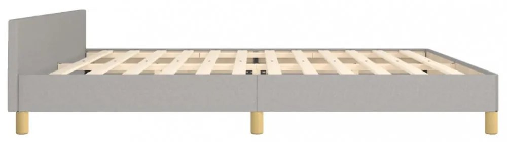 világosszürke szövet ágykeret matrac nélkül 200 x 200 cm