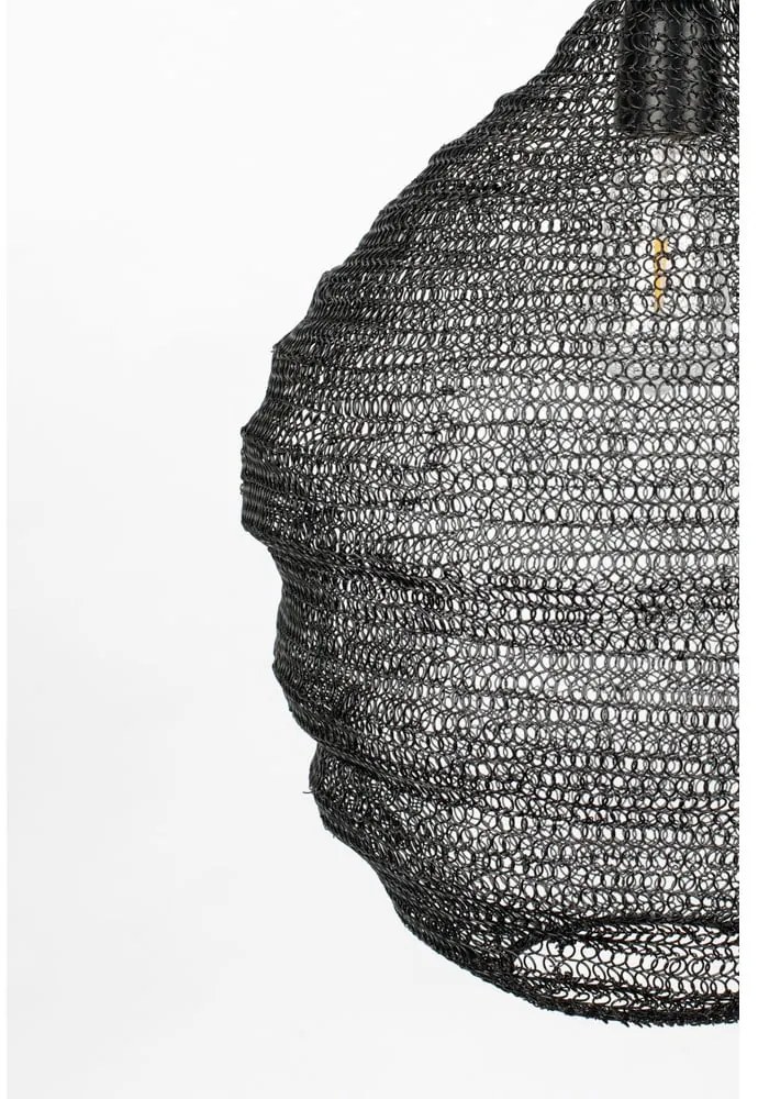 Lena fekete függőlámpa, ø 37 cm - White Label