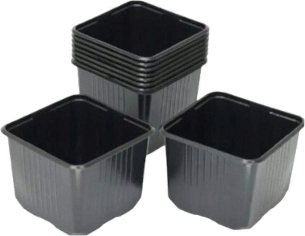 Palántanevelő kaspó fekete 11x11cm 10db