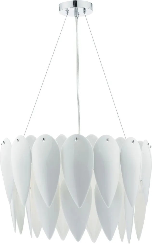 DAR LIGHTING PHI032 PHILLIPA Modern Led Függesztett Lámpa Fehér, Króm E27 IP20