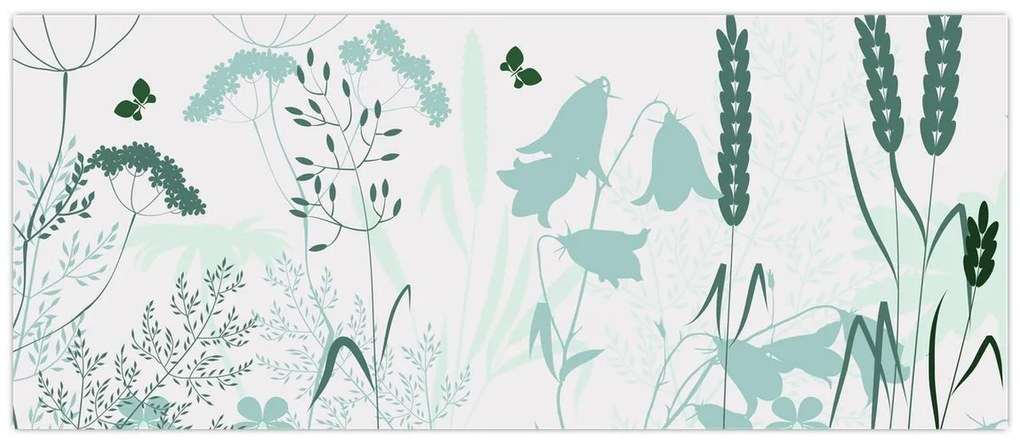 Kép - rét vektor (120x50 cm)